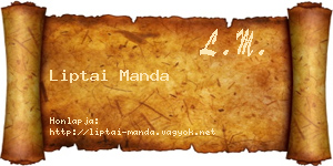 Liptai Manda névjegykártya